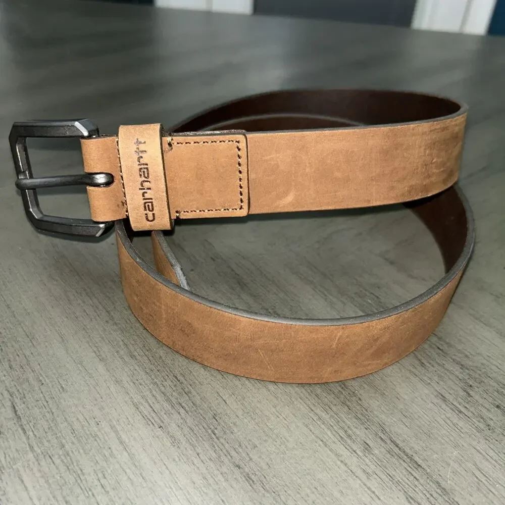 Carhartt Men's Brown Legacy Saddle Leather Belt Size 40